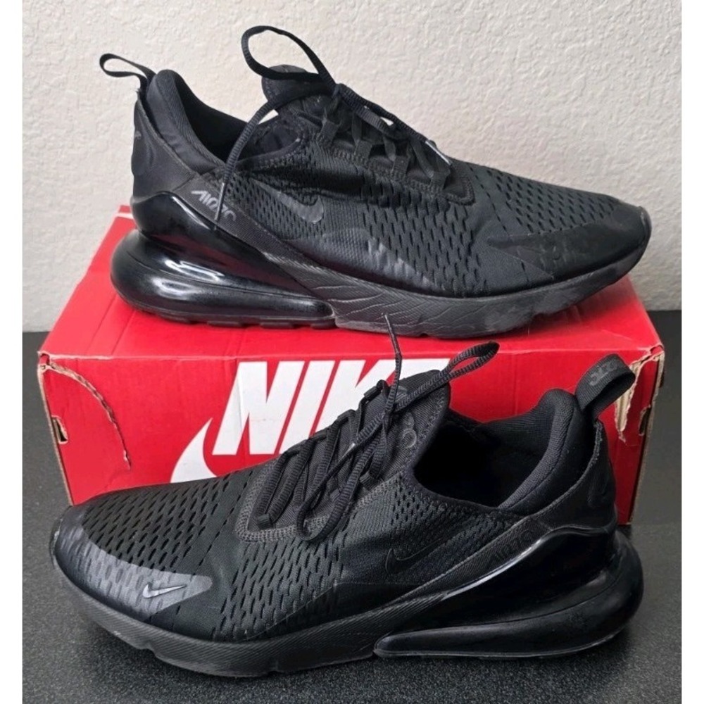 Nike Men 13 Air Max 270 Triple Black Sneakers Running AH6789-006